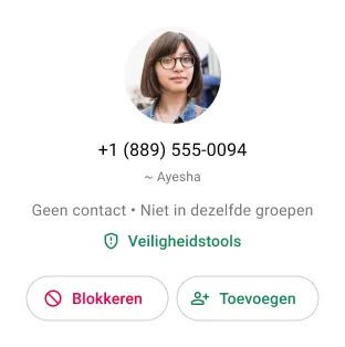 voorbeeld van een gebruiker die een нежелательные контакты op whatsapp blokkeert om geen berichten of oproepen meer te ontvangen